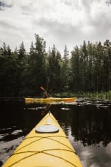 Paddling on the lake