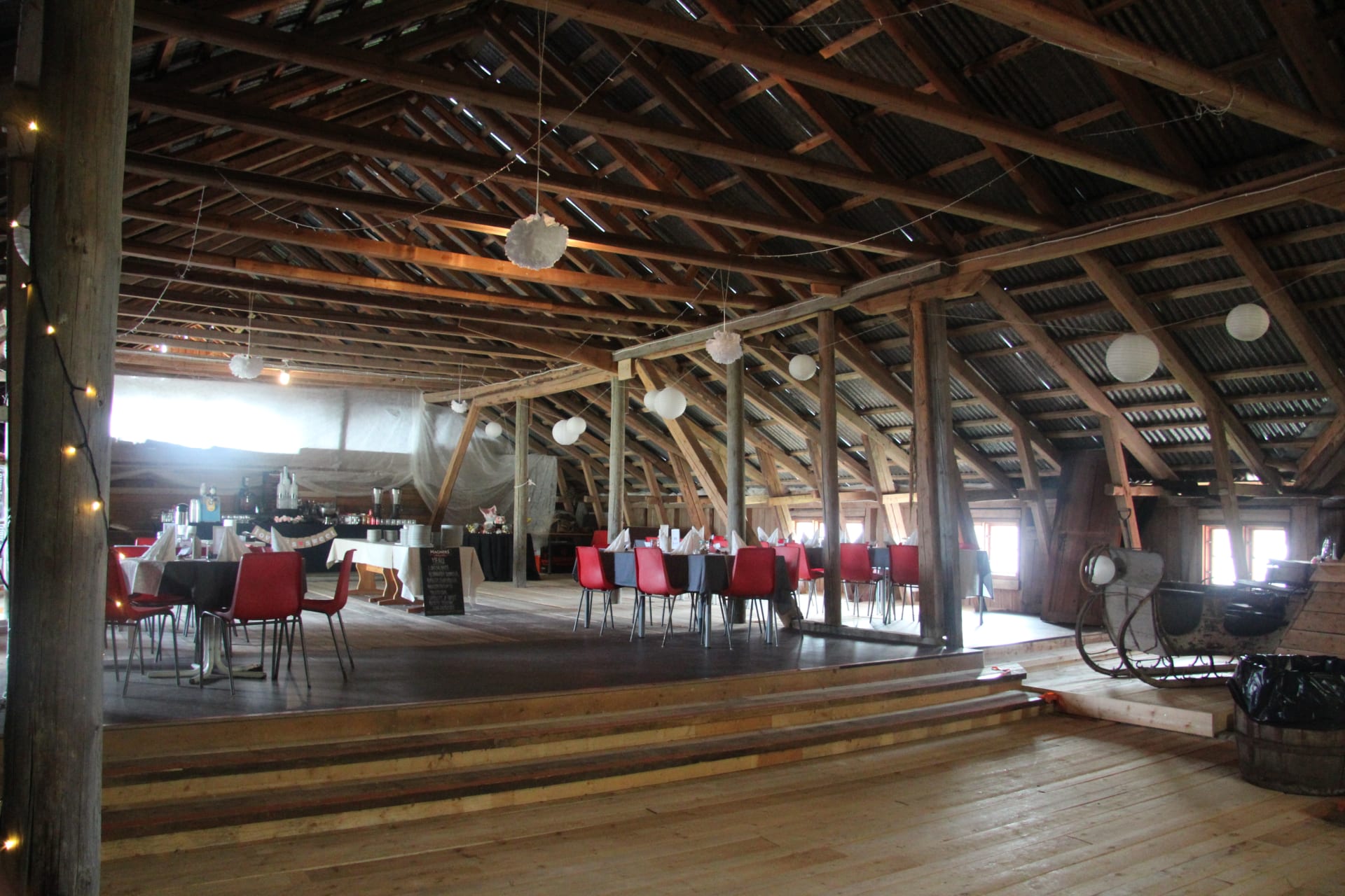Old Cattle Barn Party Room.