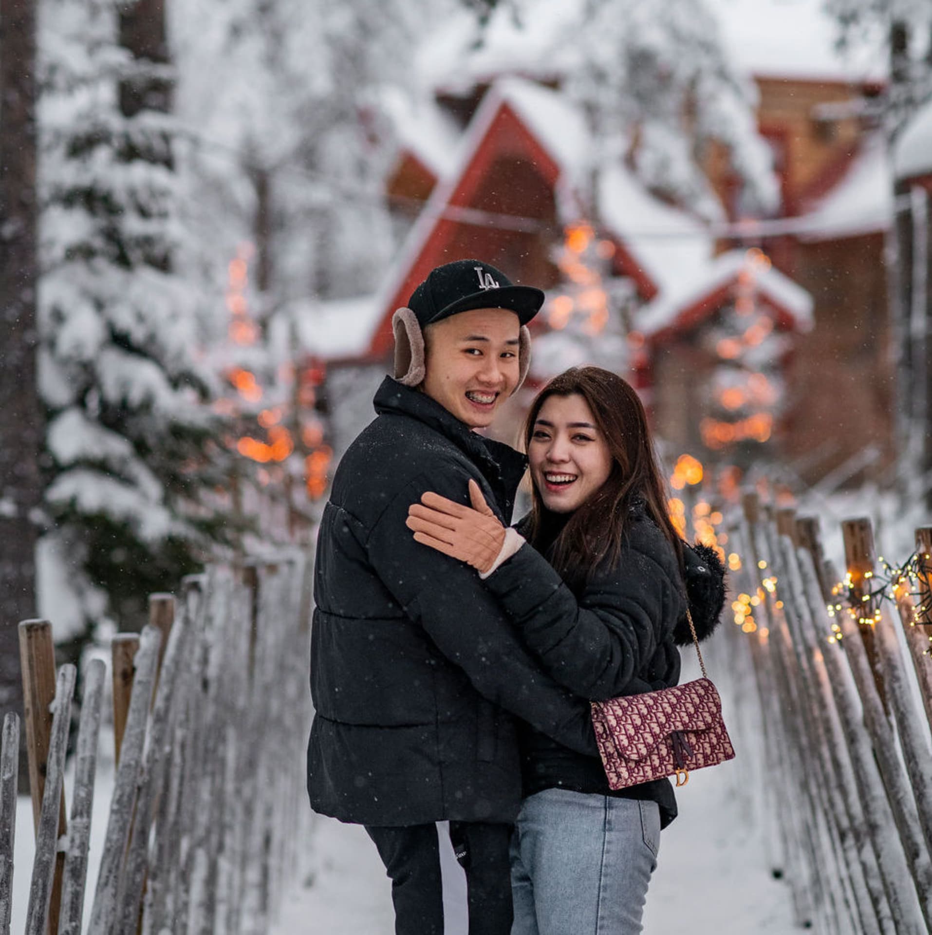 Surprise proposal in the Santa Claus Village