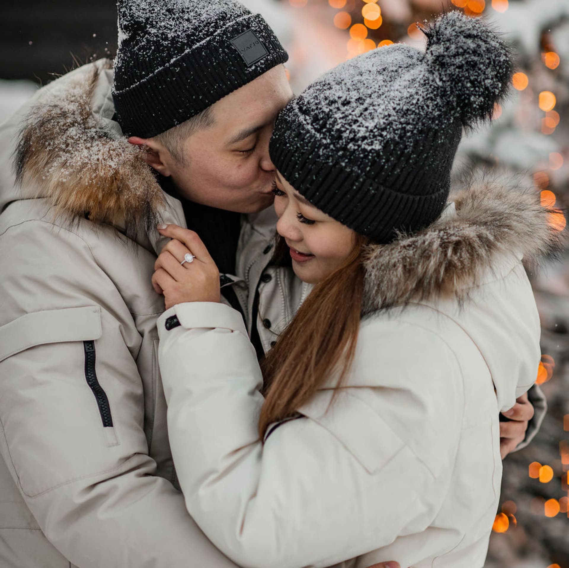 Surprise proposal in the Santa Claus Village