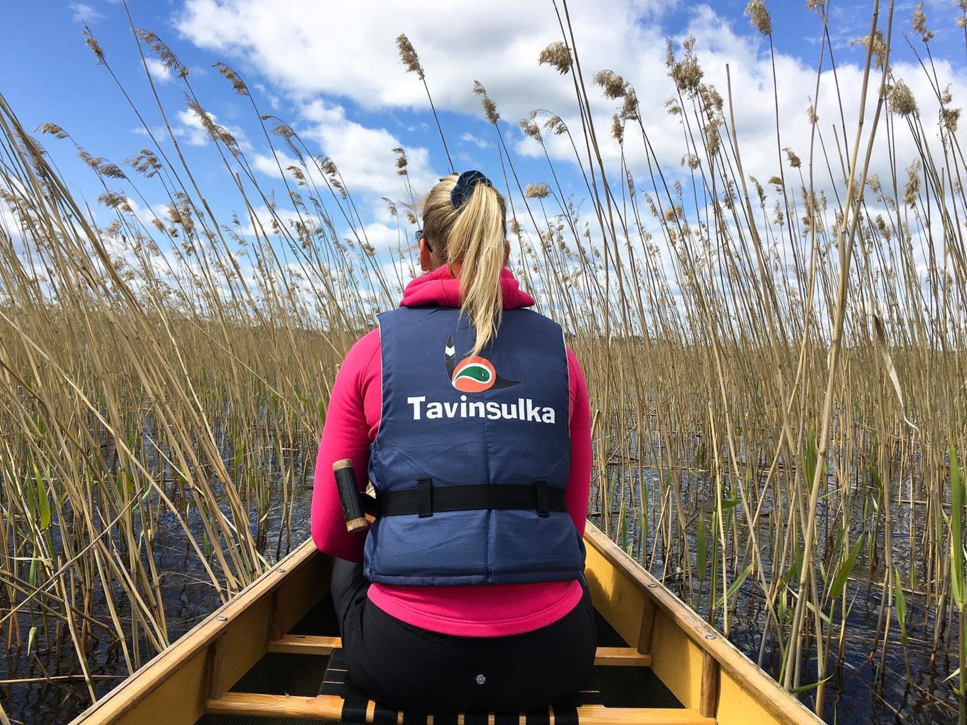 Lady on the canoe