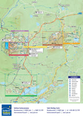 Syötteen mökkialueiden kartta © Syötteen keskusvaraamo Syötteen mökkialueiden kartta
