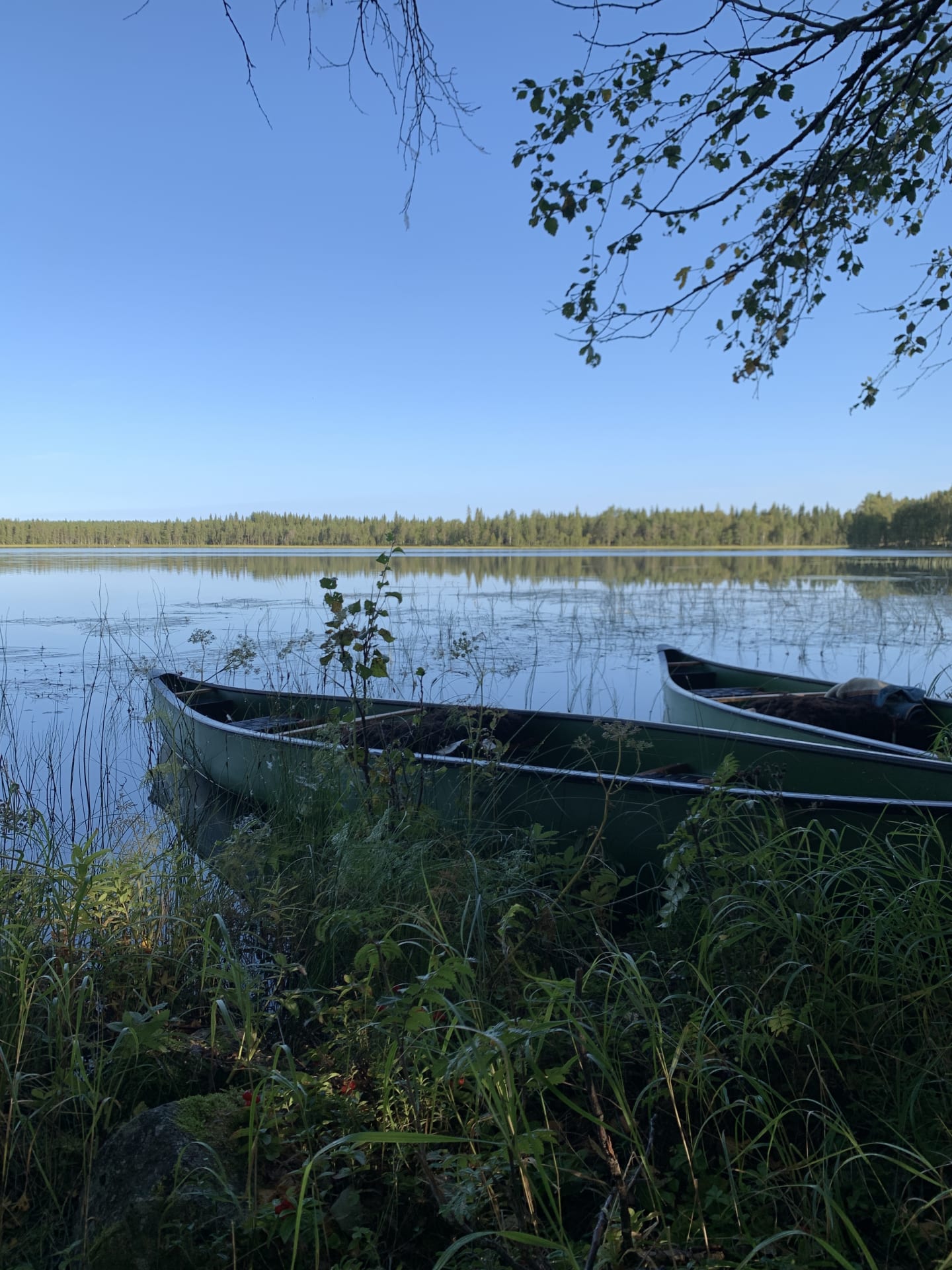 Canoing in arctic Lapland.