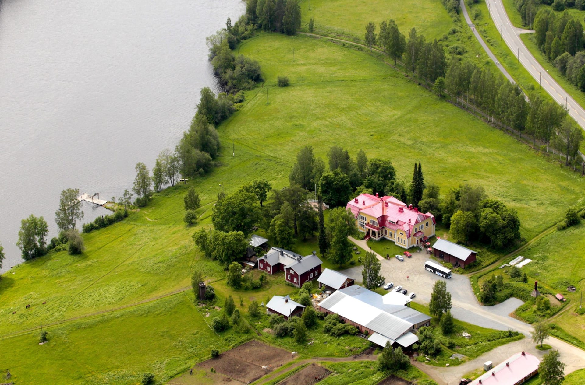 Beautiful country landscape at Koivumäki Manor.