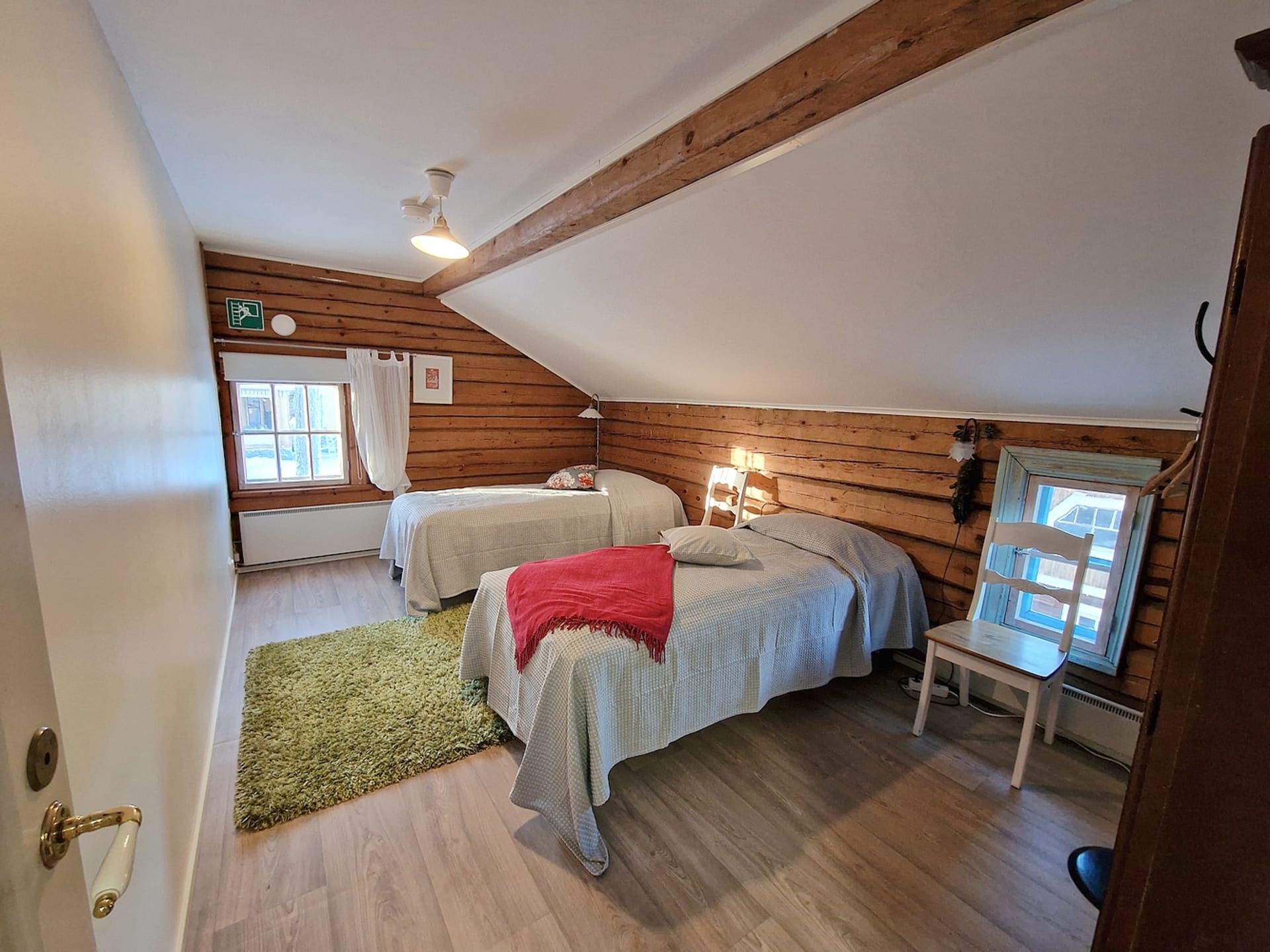 One of the upstairs bedrooms in the Possakka villa.