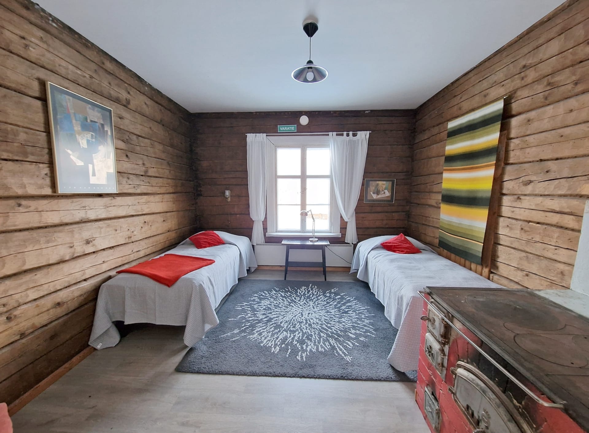 One of the downstairs bedrooms of the Possakka villa.