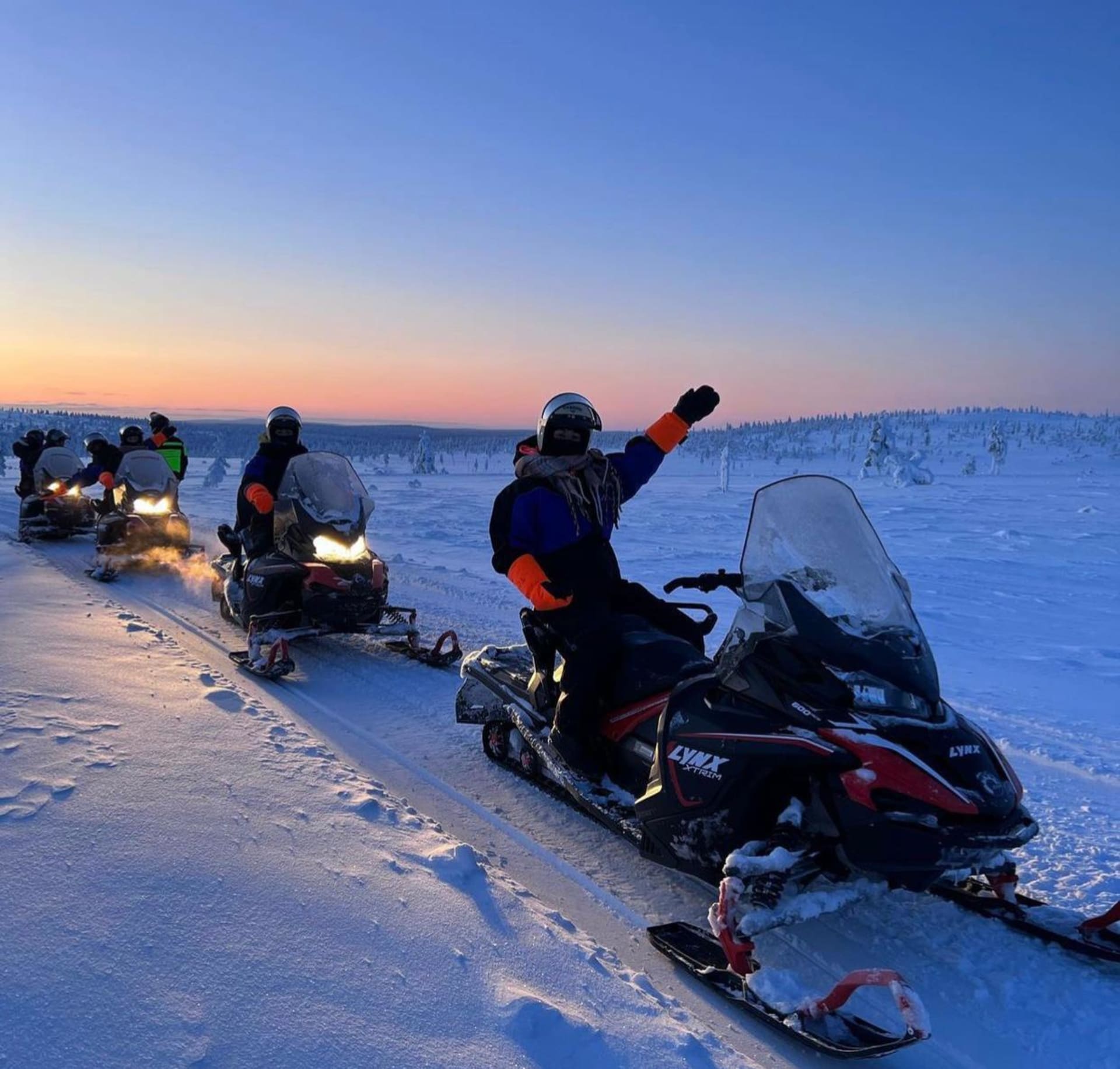 Snowmobile wilderness safari