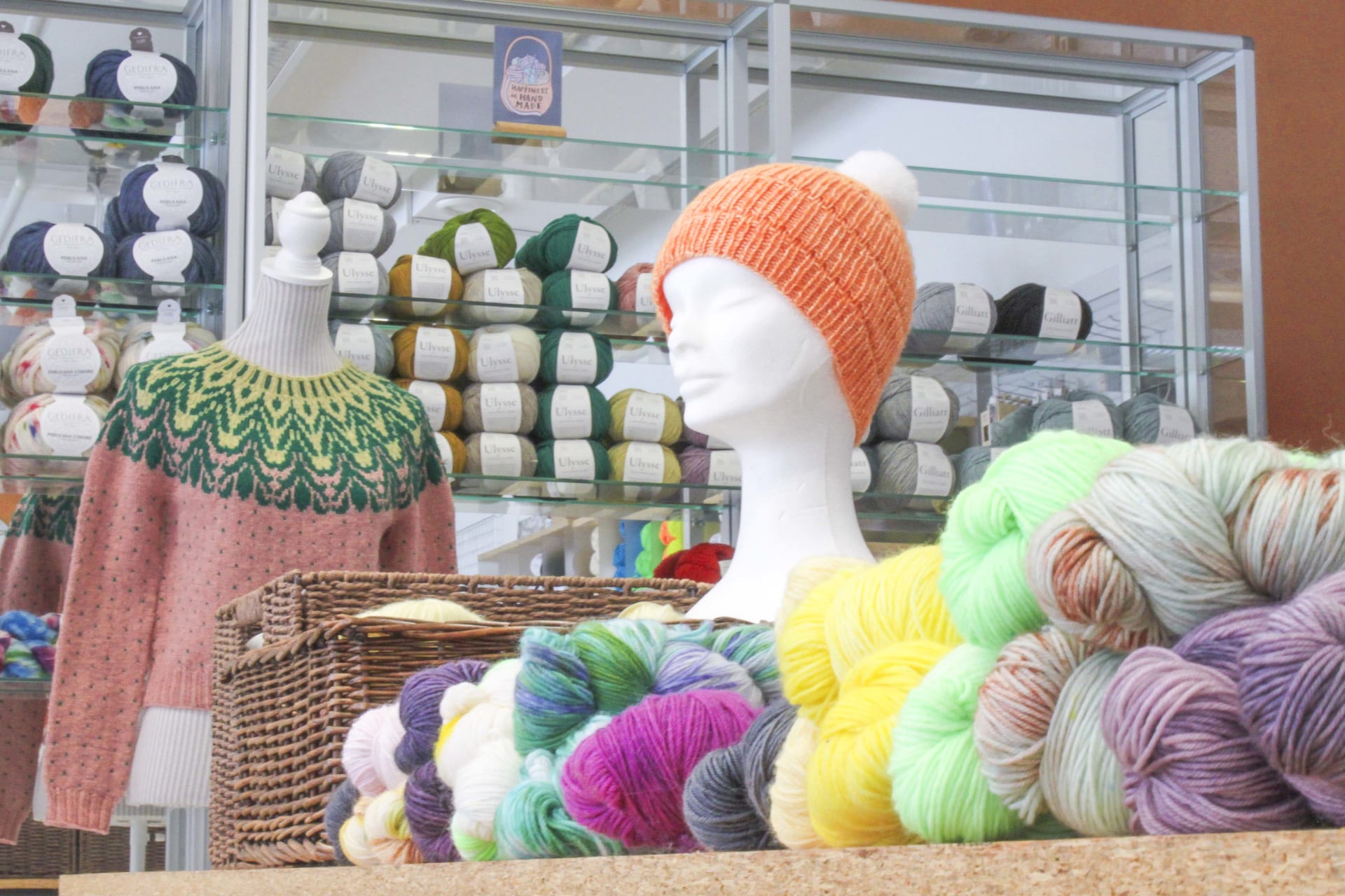 Colorful yarns and knits