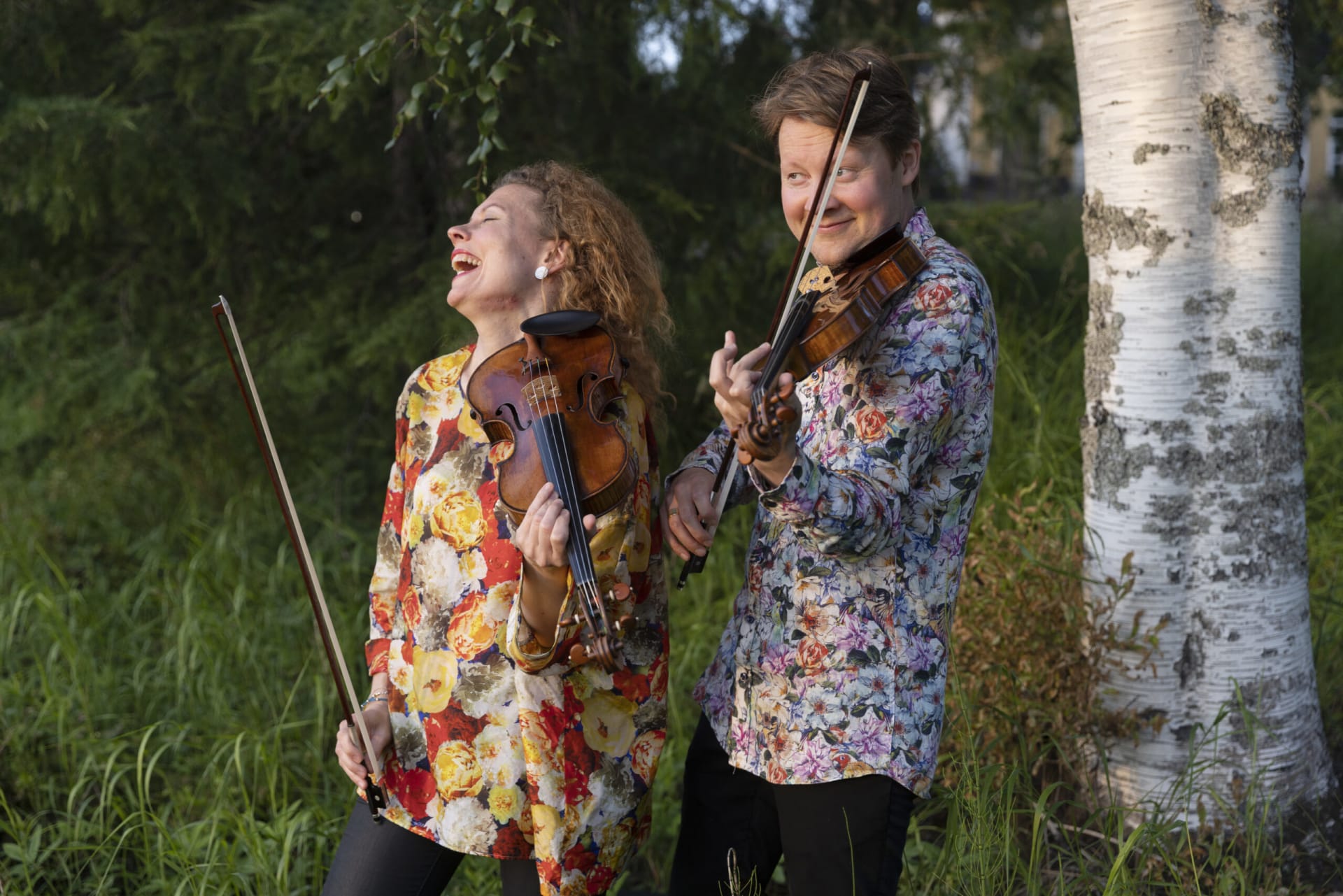 Artistic directors, violinists Minna Pensola and Antti Tikkanen