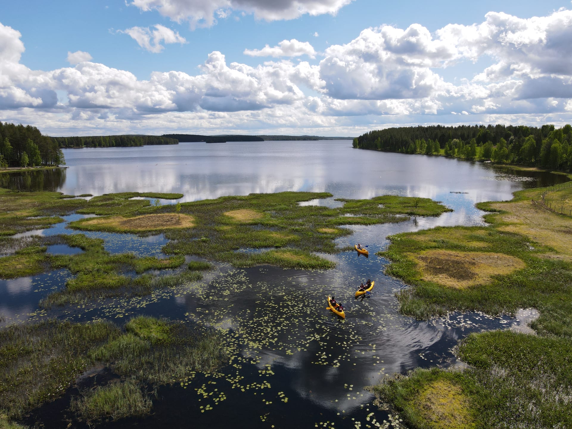 The lake views are great, and right next to the reindeer farm