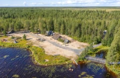 Stone Age village and beach view