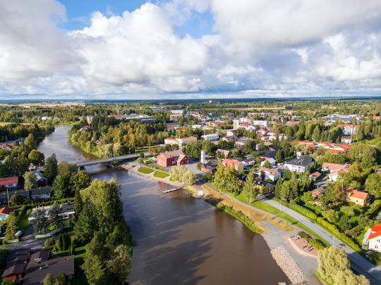 Drone picture of Loimijoki Park
