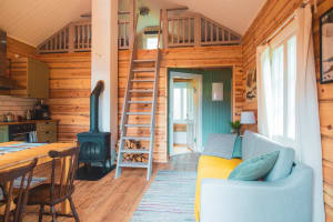 Accommodation in handmade wooden cottages
