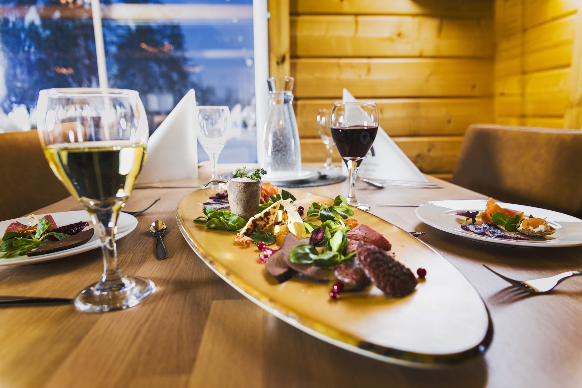 Food served at the Log Restaurant.