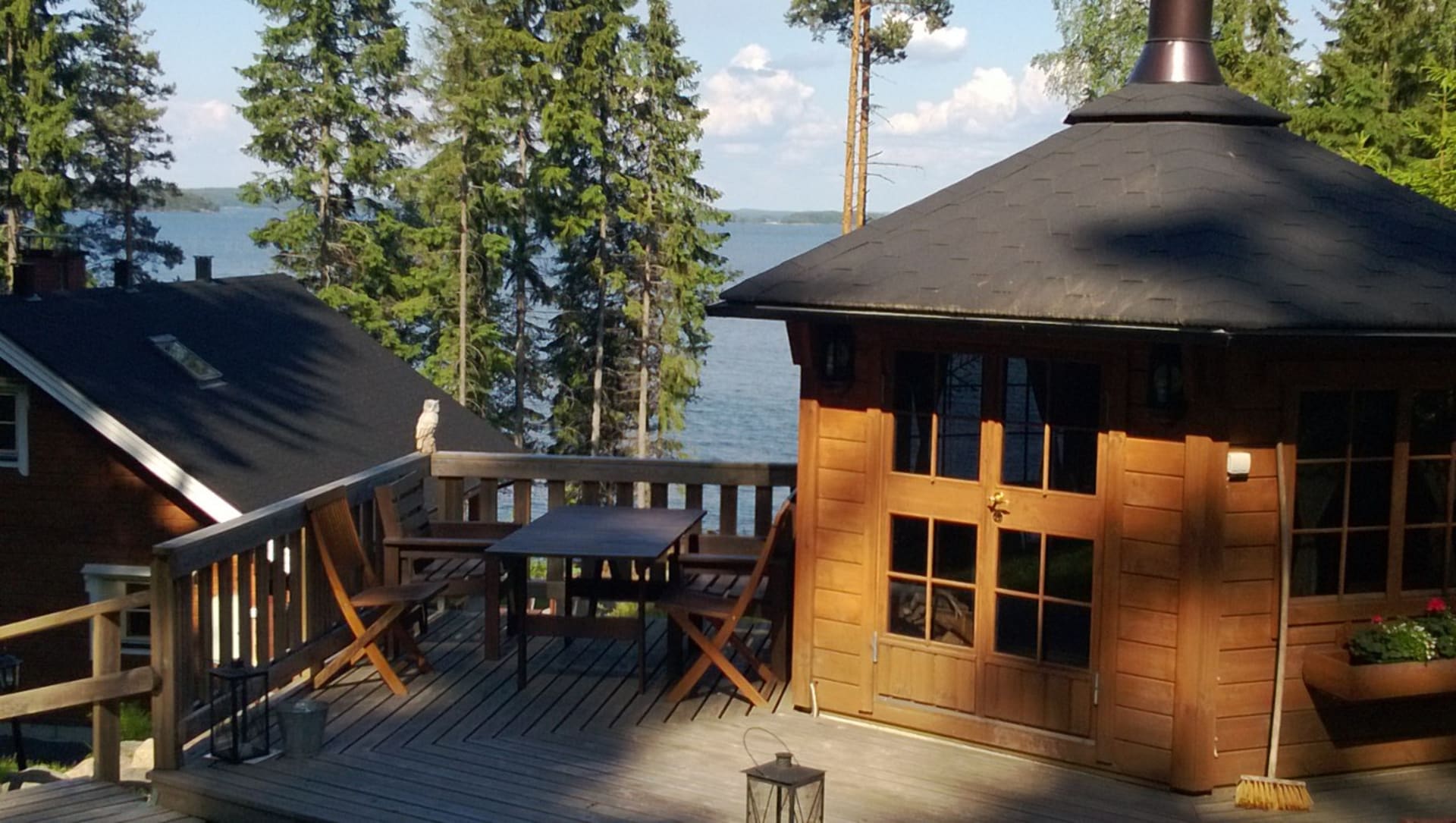 Lake view of Koljonranta, log cabin in Ylöjärvi by the lakeside of Näsijärvi