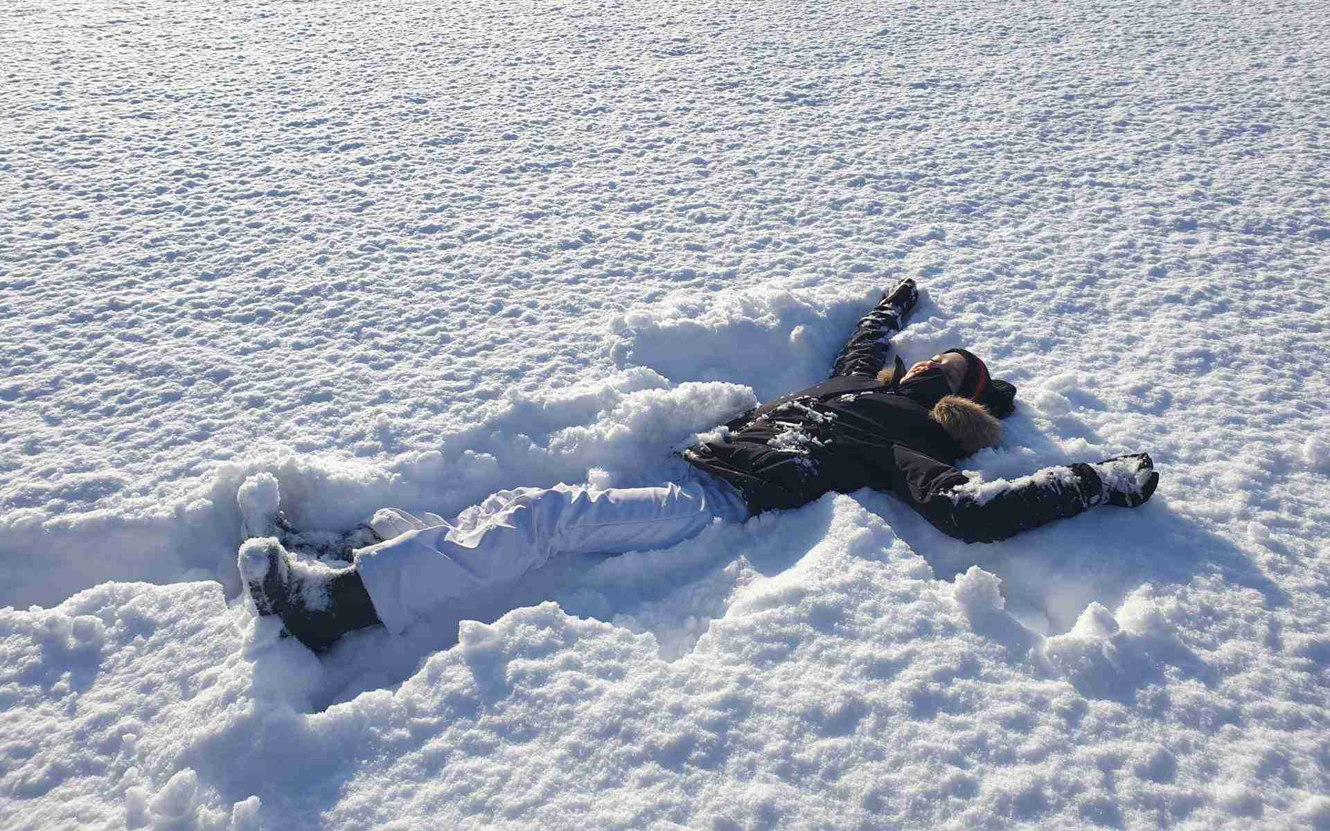 Winter Day Fun in Countryside