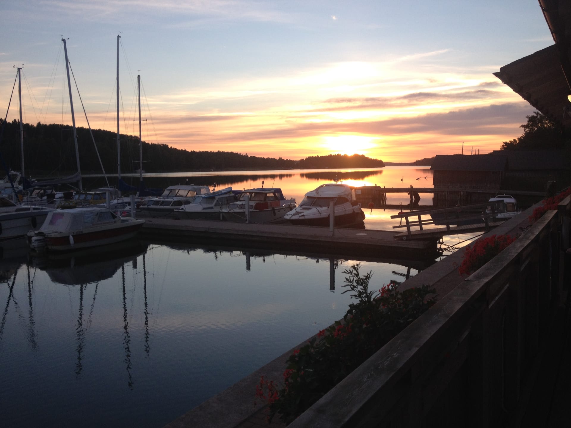 Sunset at the harbor