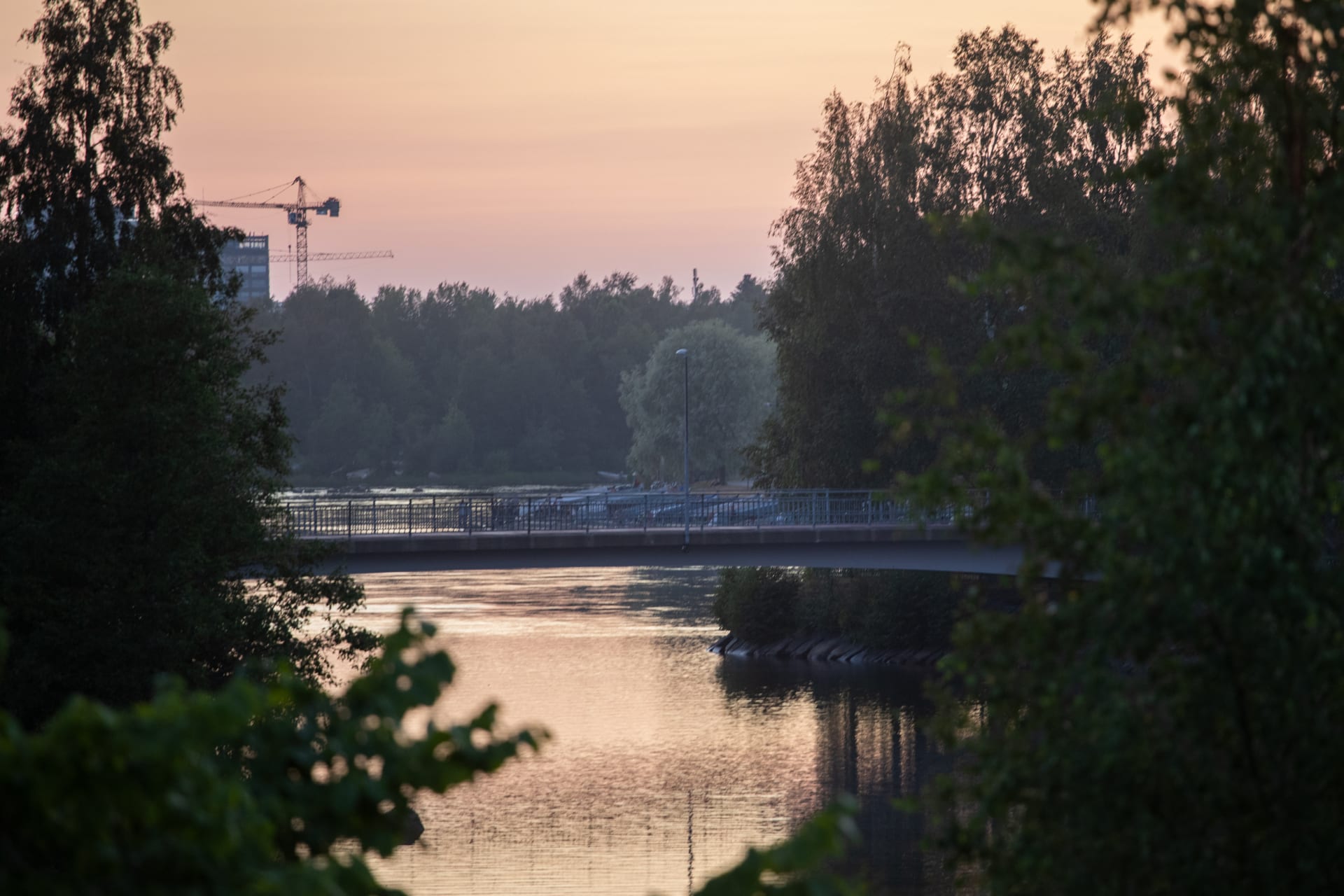 Bridge in Oulujoki River Delta.