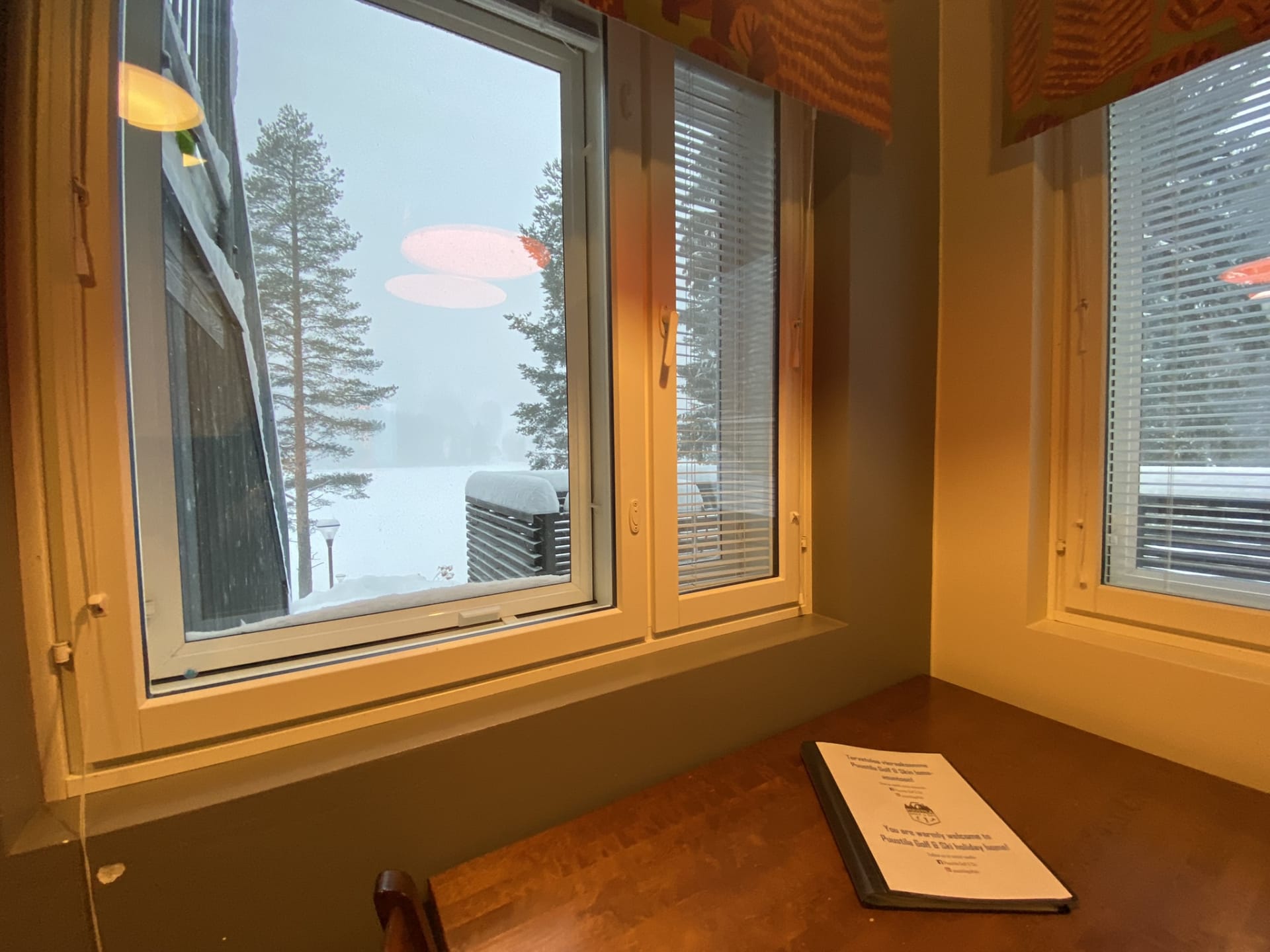 "Ranta Piccolo" view from inside at Puustila Golf & Ski