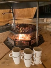 Open fireplace outside