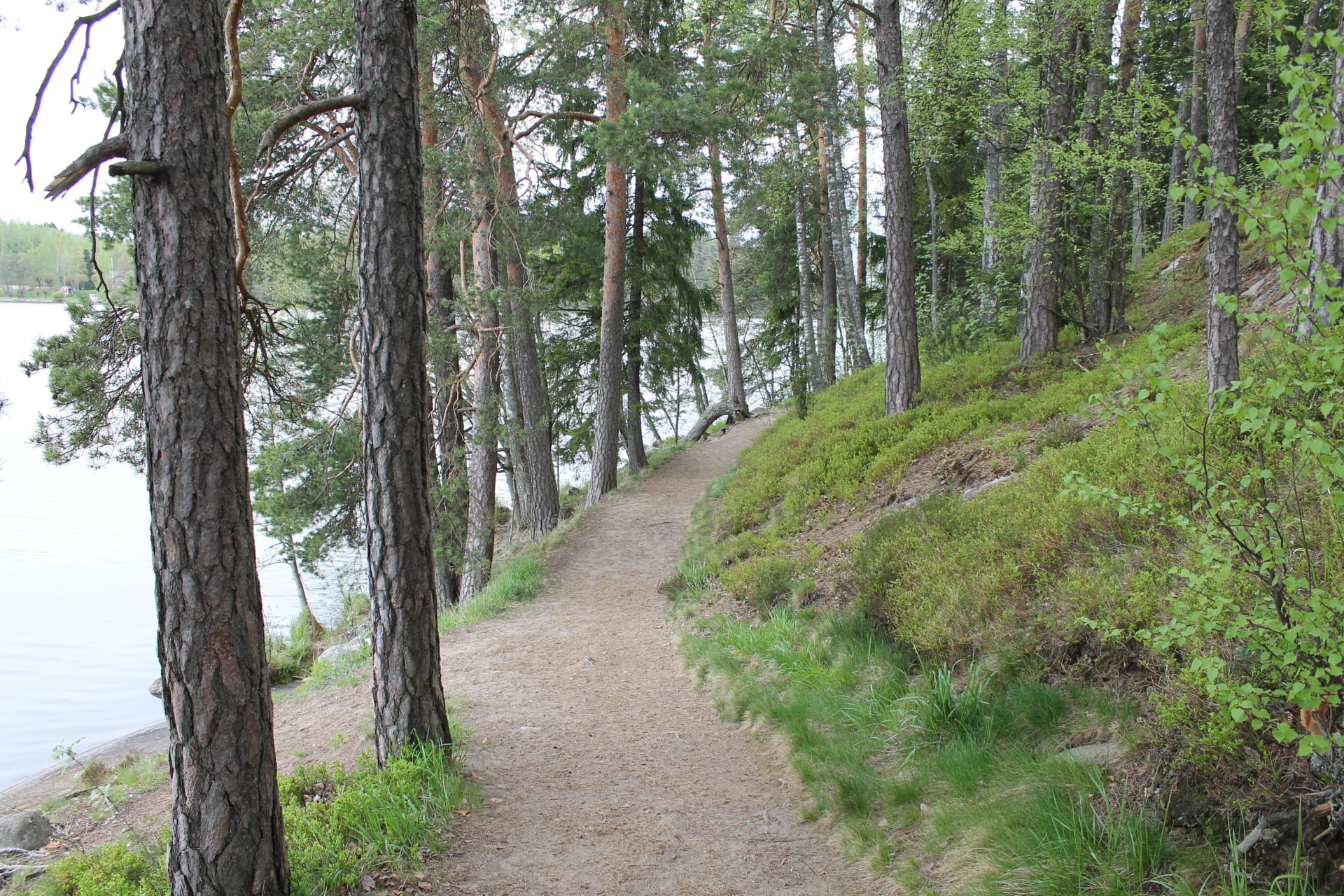 Fjällbo park path along Lake Tuusula