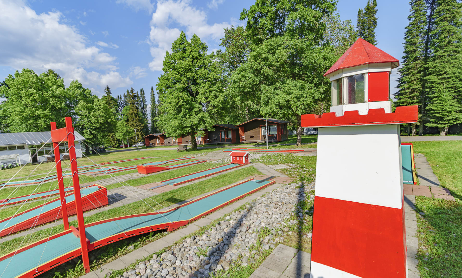 Minigolf is popular game at Härmälä Camping.