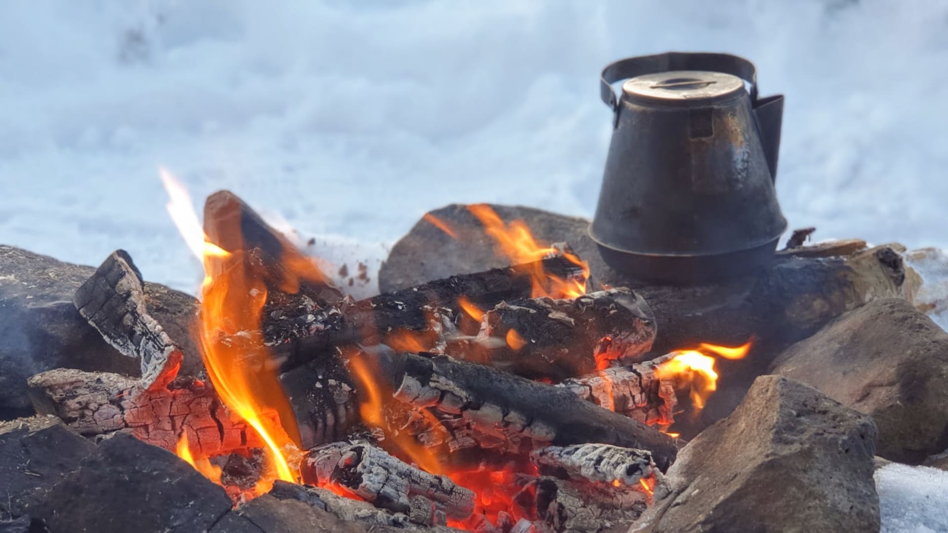 Traditional Coffee Brewing on Open Fire
