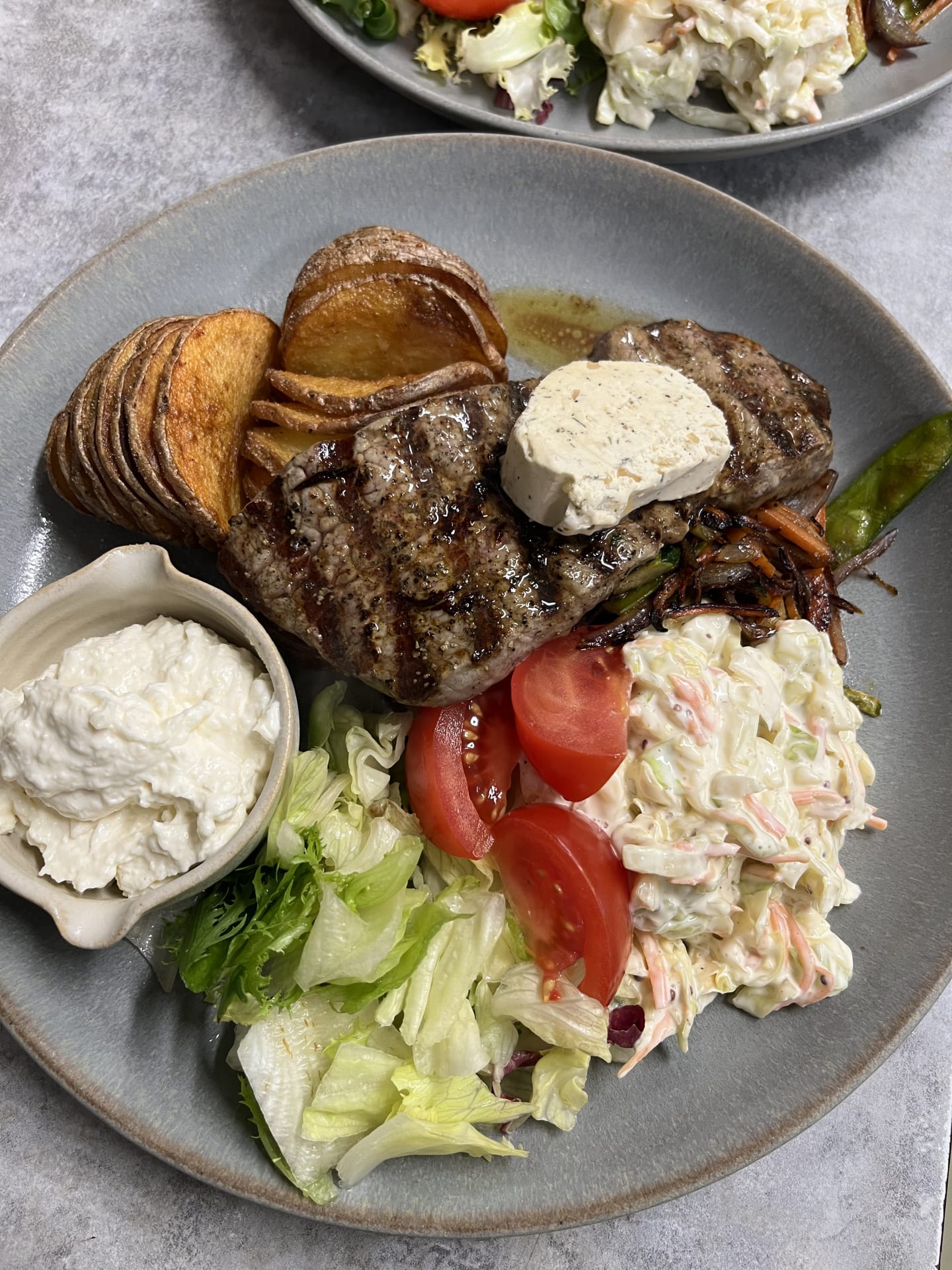 Steak with side dishes