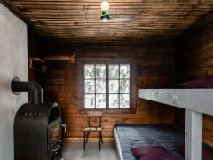 The Tikankolo wilderness cabin is very atmospheric inside