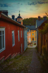 Narrow streets of Old Porvoo