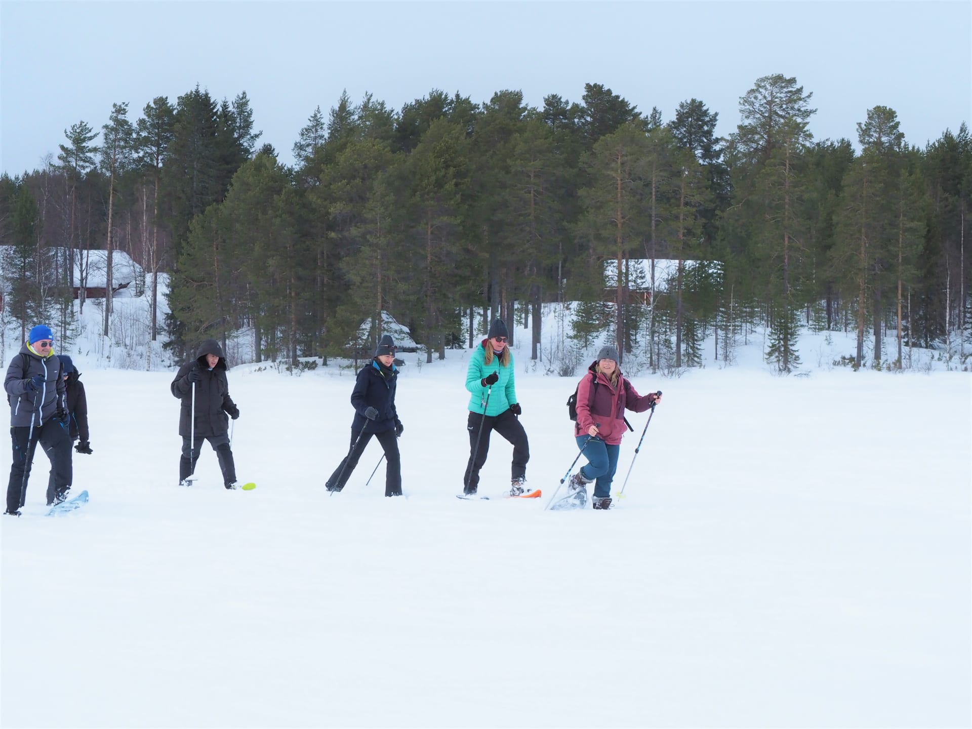 Snow hikers