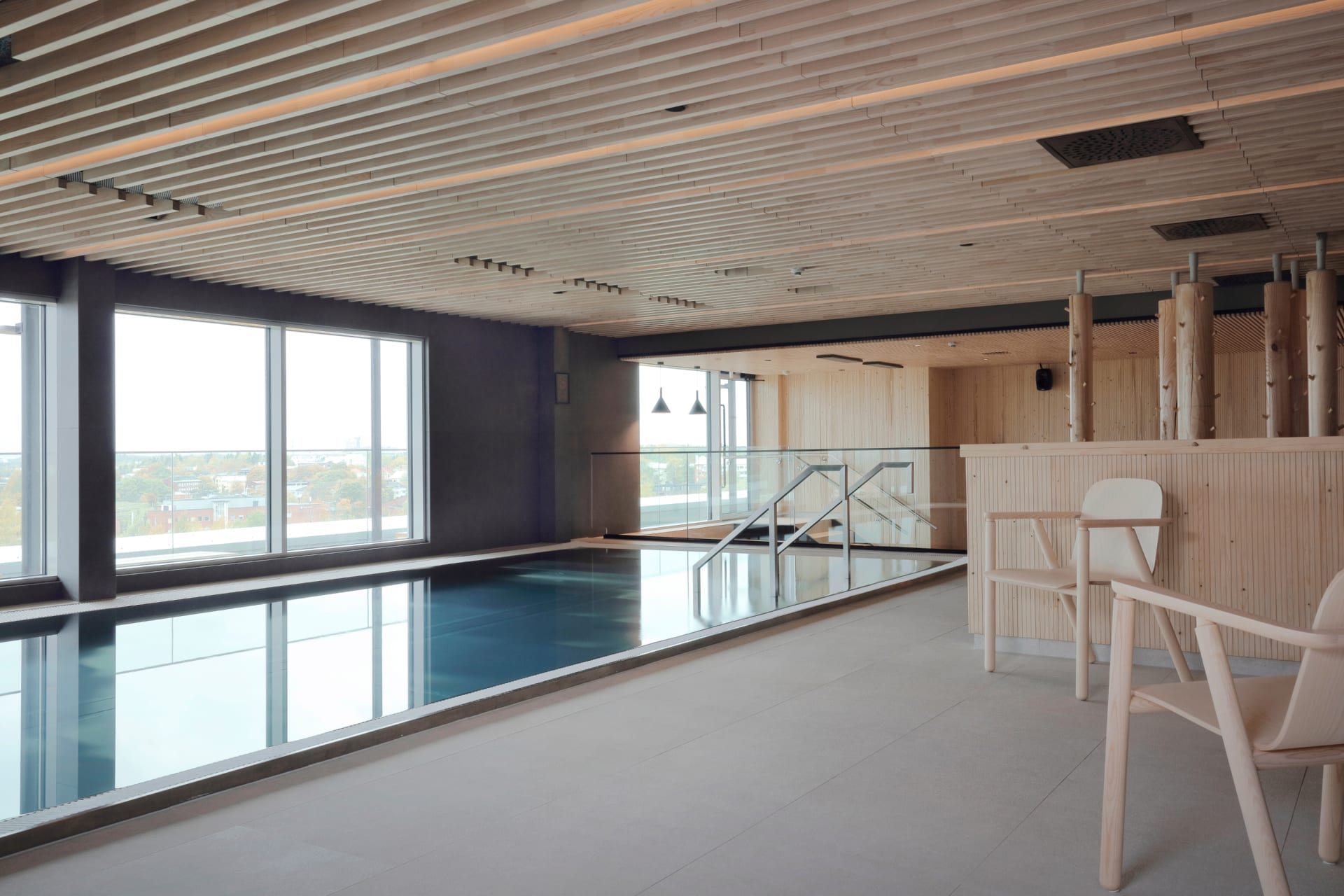 Indoor relaxation pool at VALO Hotel & Work Helsinki