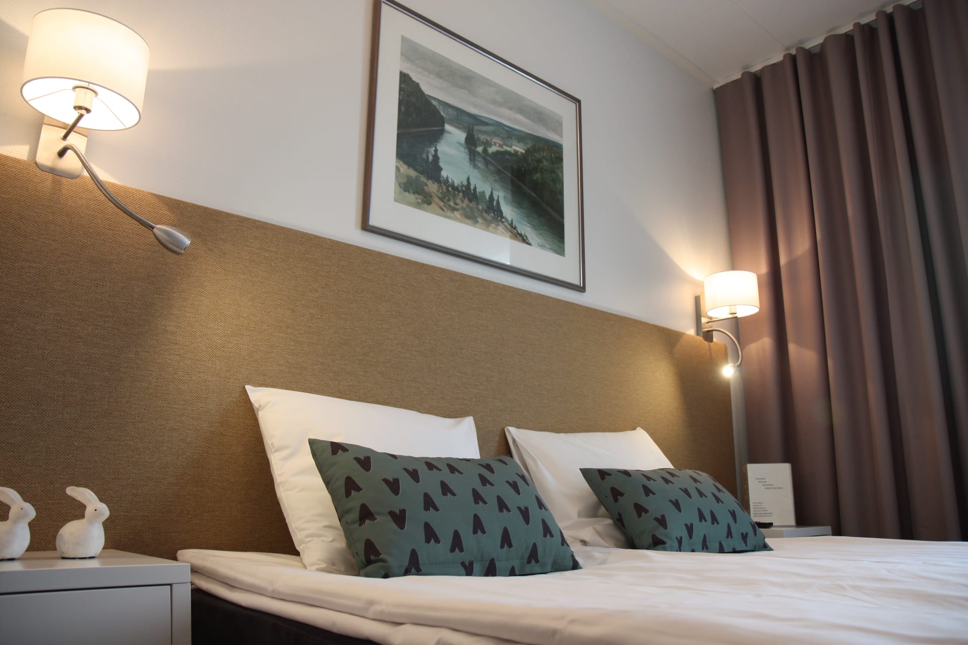 A touch of custom Arctic design. Our KOTA rooms feature the exclusive "KOTA" fabric, designed specifically for our family-owned hotel to bring the cozy spirit of Lapland right into your room.