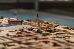 Detail of the Pori city miniature.