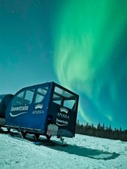 Apukka Snowtrain Wagon for hunting the Northern Lights Excursion.