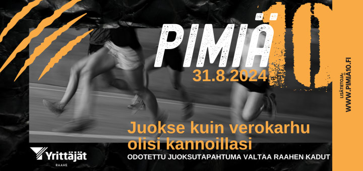 PIMIÄ10 juoksutapahtuma Raahessa 31.8.2024