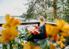 Koskivahti's terrace view is one of the finest in Finland.