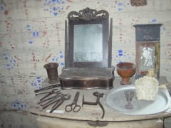 The museum has lots of tools and other everyday life items.