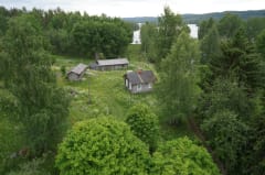 Vanhan tilan pihapiiriä vehreiden puiden ympäröimänä. Kuva: Tommi Sorsa