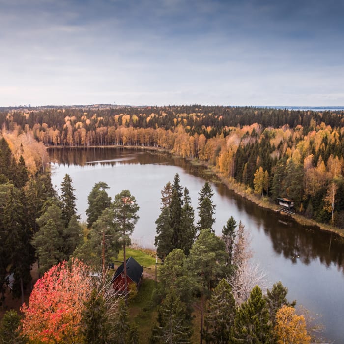 Niihama lake view in autumn