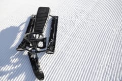 Rattikelkkailua rinteessä