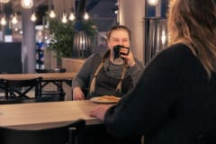 A customer at ABC Tuukkala restaurant