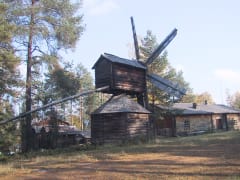 The old windmill is one of the museum's buildings.