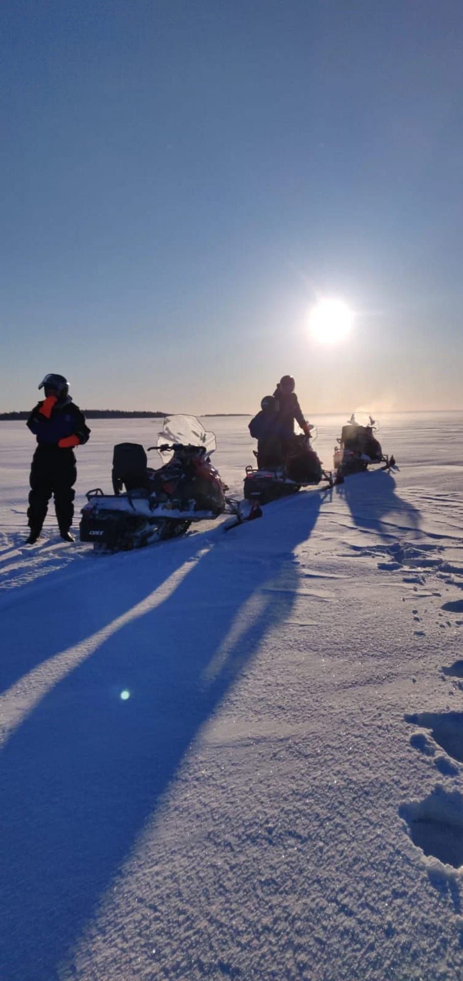 Sunrise on the frozen Bothnian Bay