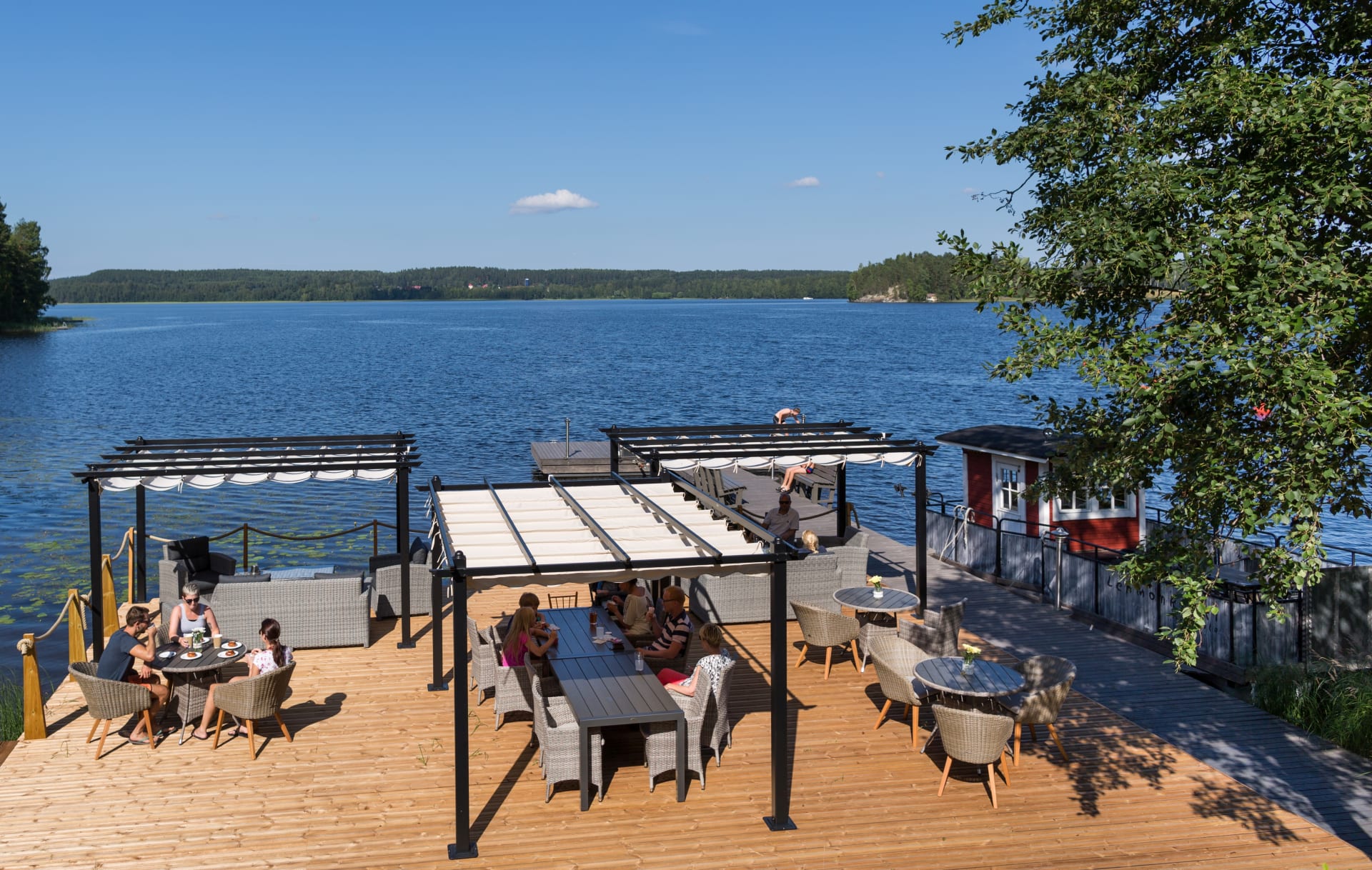 Lehmonkärjen rantaravintola terassi, restaurant on the beach