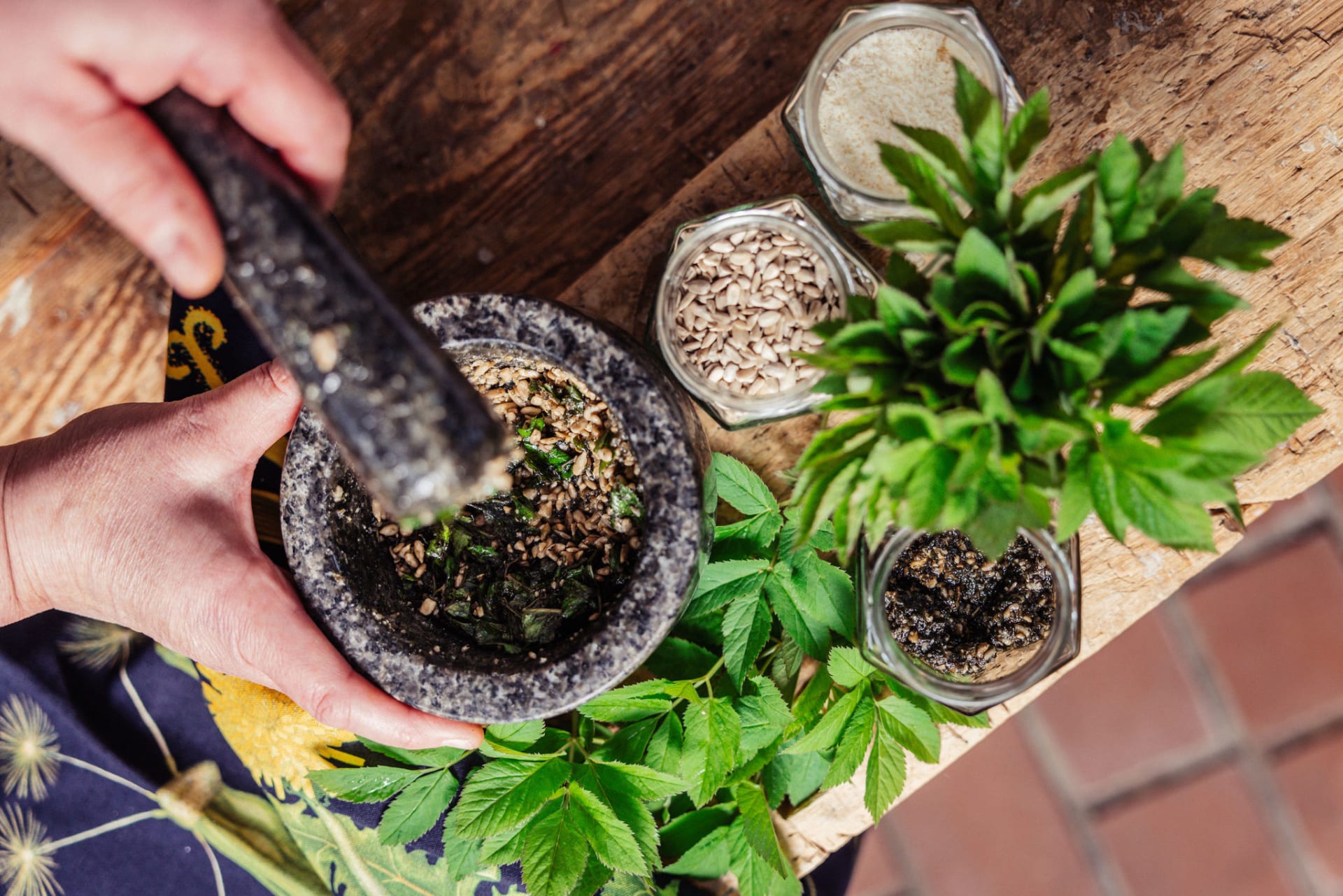 Herb Pesto Workshop at Kenkävero Vicarage in Mikkeli