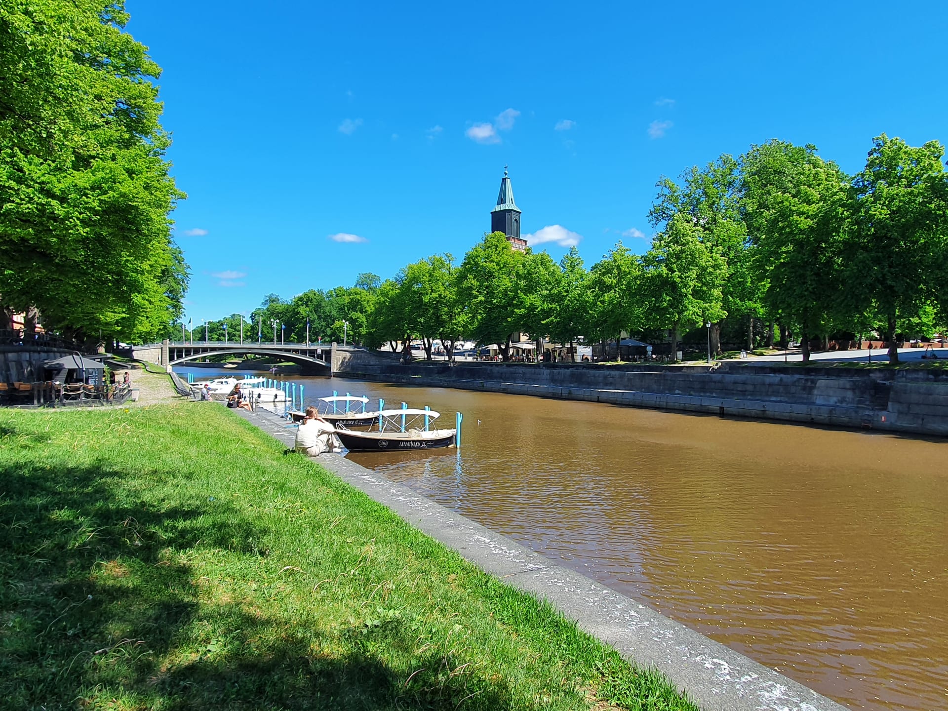 River Aura and Turku Cathedral River Aura and Turku Cathedral