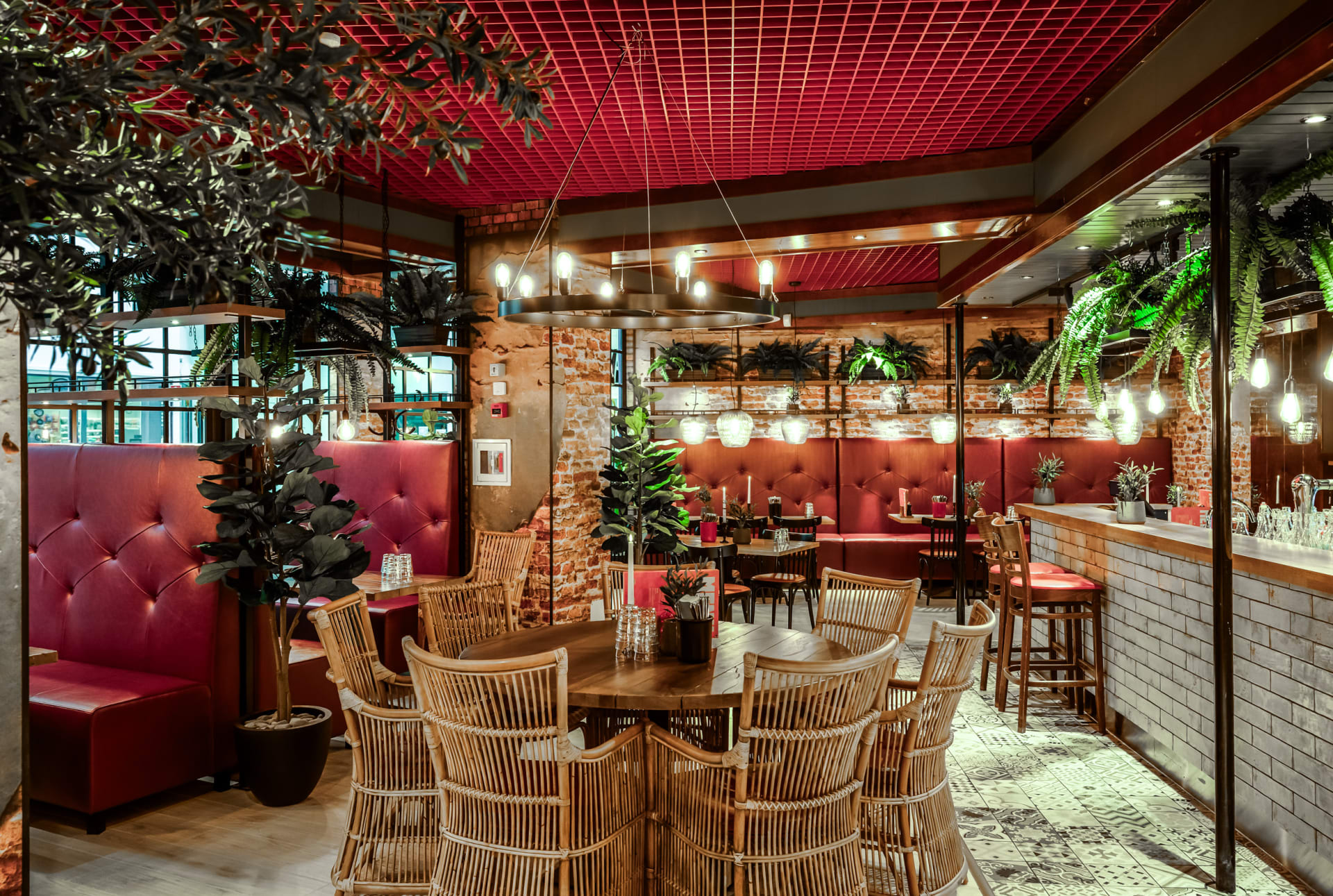 Rosso seating area