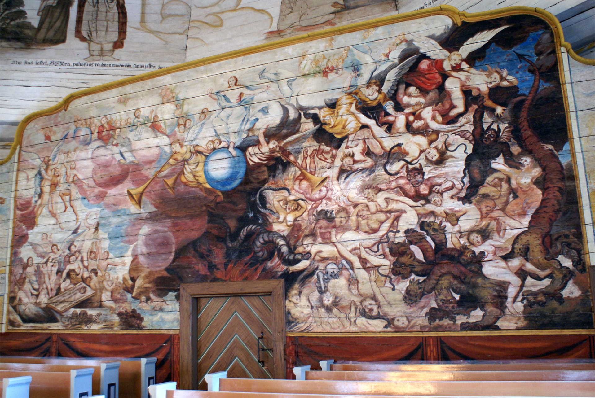 Mikael Toppelius paintings in Haukipudas church.
