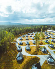 Autumntime aerial of Apukka Resort Rovaniemi